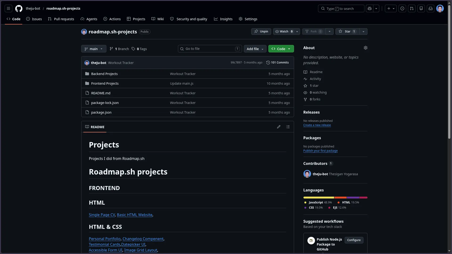 Roadmap.sh Projects